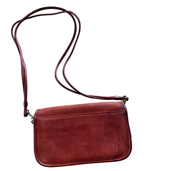 Vintage Rare Coach Dinky 9375 Cowhide Brown Leather Early NYC Bag - Picture 6 of 14